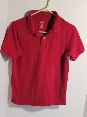 wonder nation Red Tagless Crewneck Tee with White Interior Logo